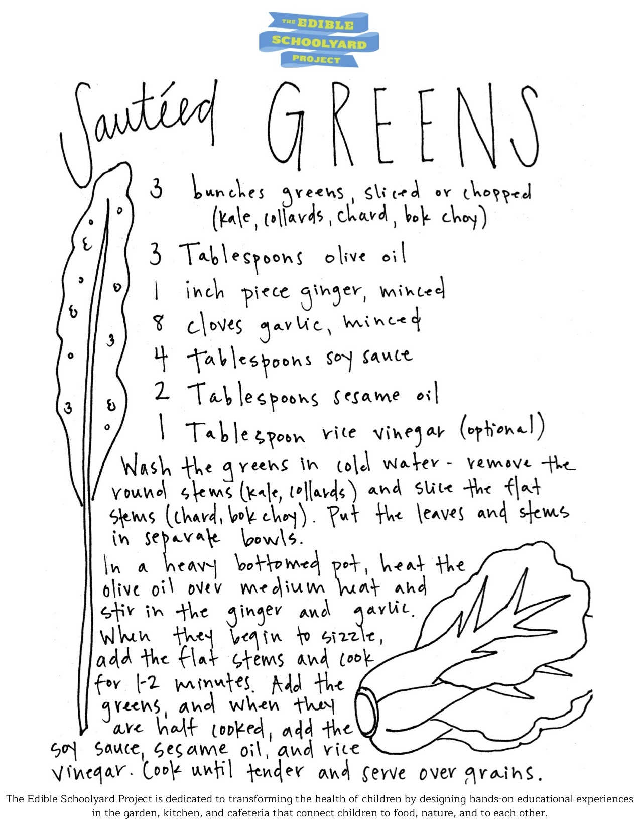How To Read A Recipe Student Version The Edible Schoolyard Project