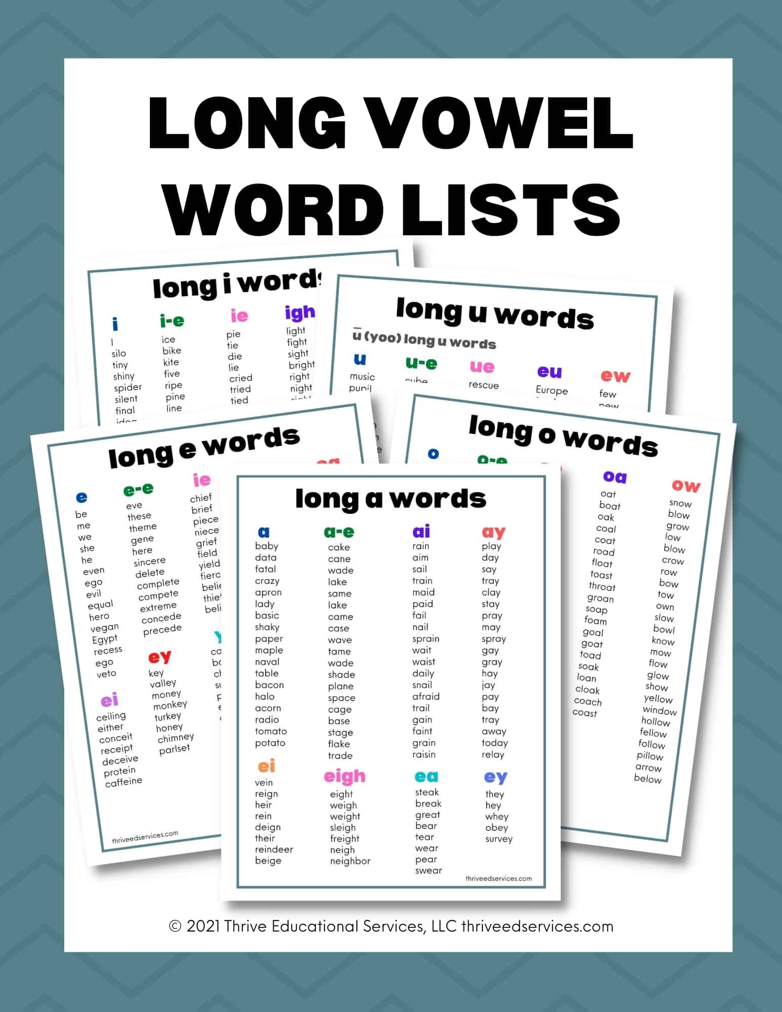long vowel worksheets