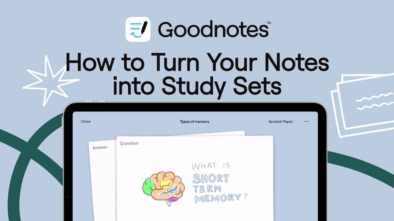 How To Turn Your Notes Into Flashcards with Study Sets In Goodnotes YouTube