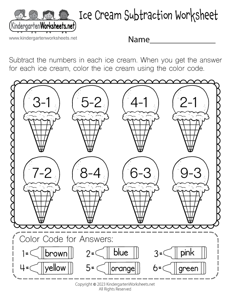 Ice Cream Subtraction Worksheet Free Printable Digital PDF Ice Cream Subtraction Worksheet Free Printable Digital PDF