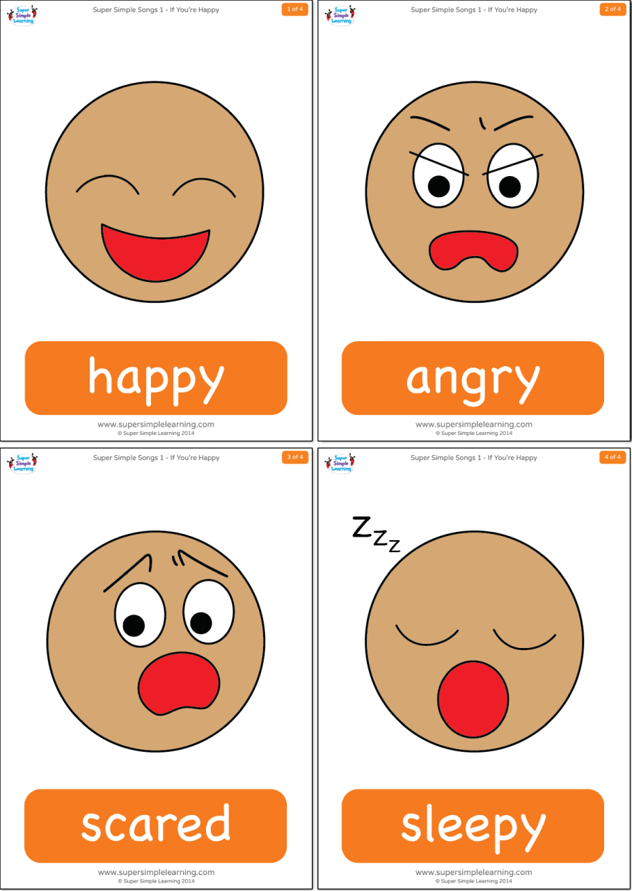 If You re Happy Flashcards Super Simple