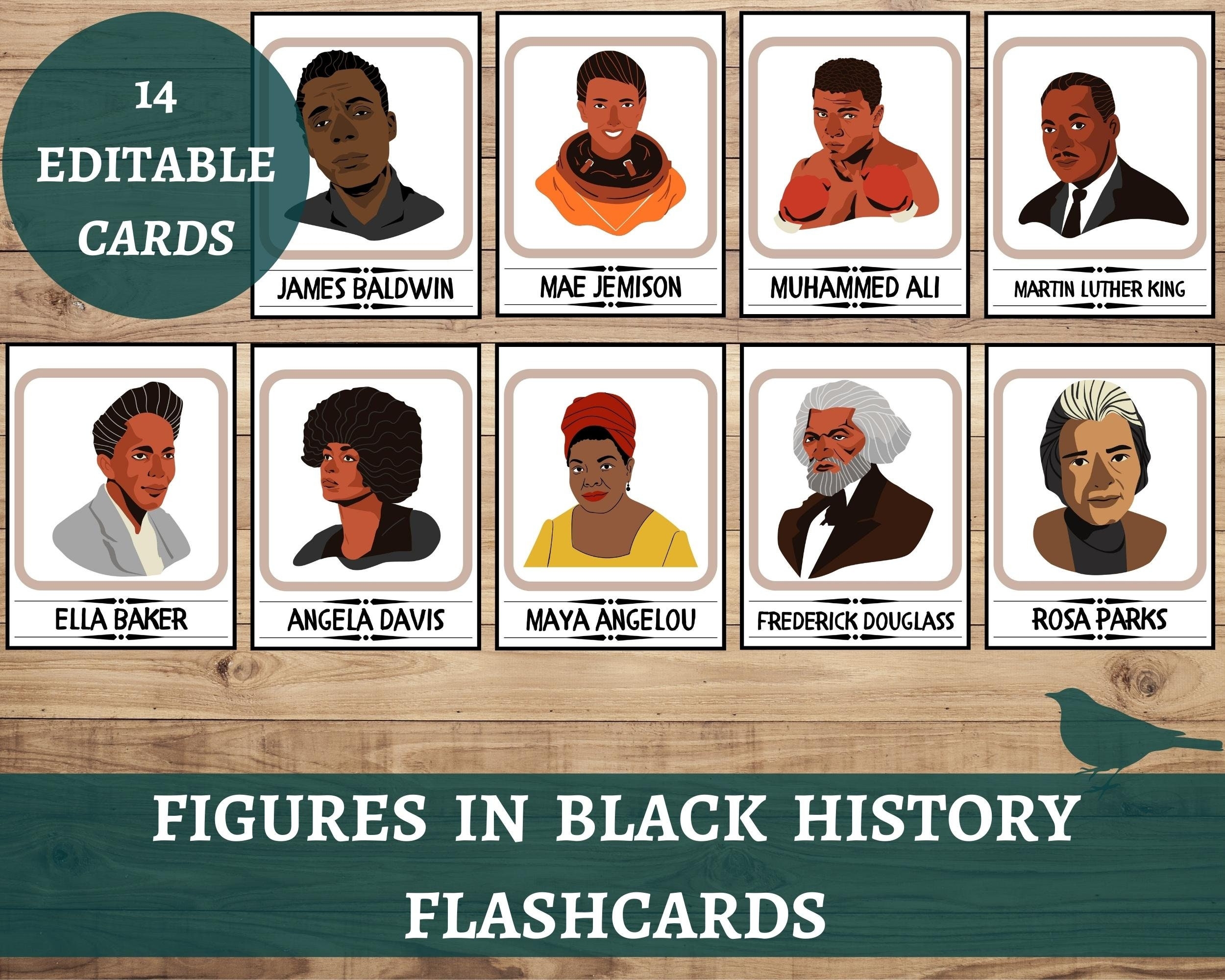 Important Figures In Black History Flashcards Black History Month Famous African Americans Flashcards Important African American Figures Etsy