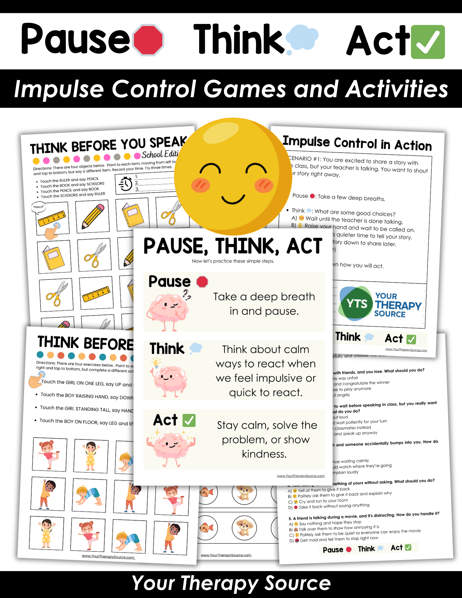 Impulse Control Worksheets Free Your Therapy Source Impulse Control Worksheets Free Your Therapy Source