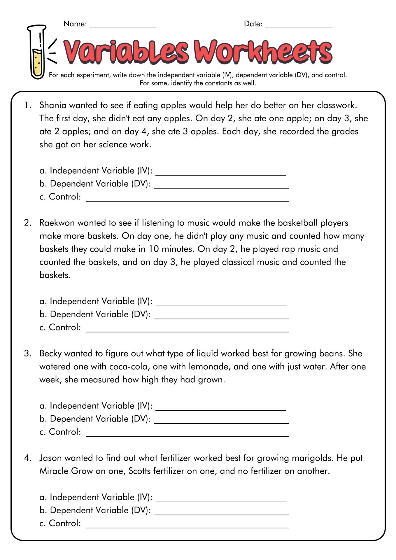 learning activity 4: iv and dv worksheet
