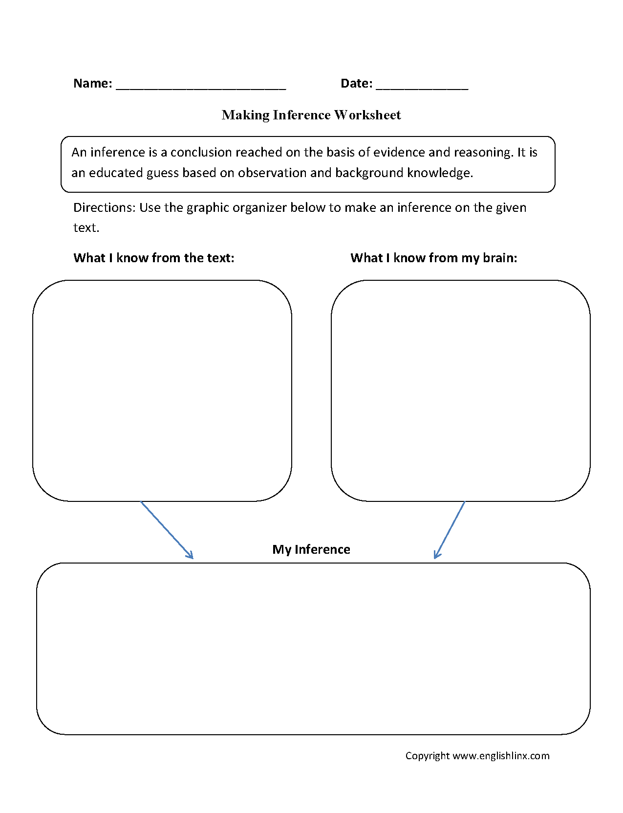 Inference Worksheets Making Inference Worksheet