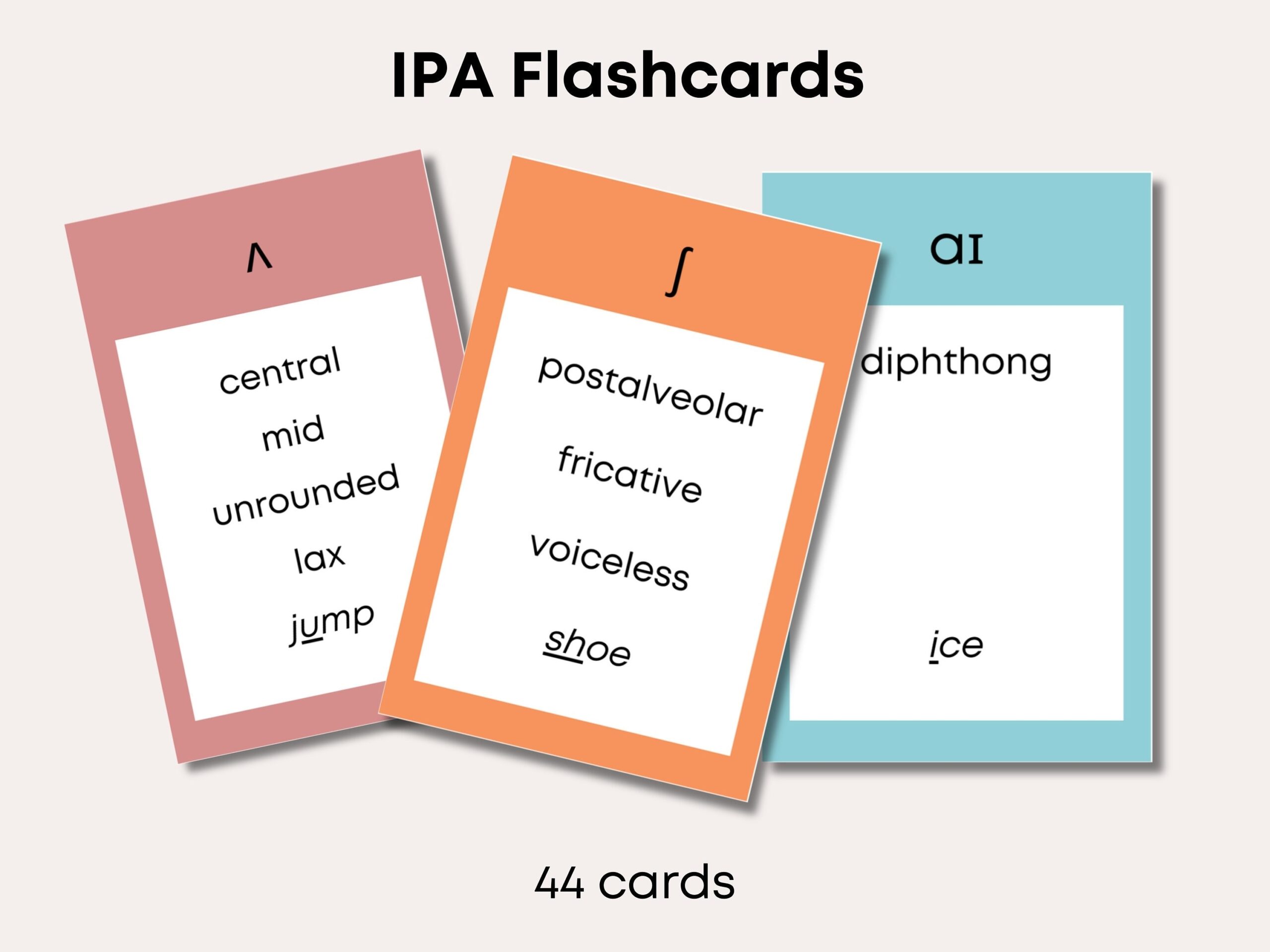 IPA Flashcards Printable Speech Therapy Cards Digital Study Material Color coded International Phonetic Alphabet Educational Resource Etsy