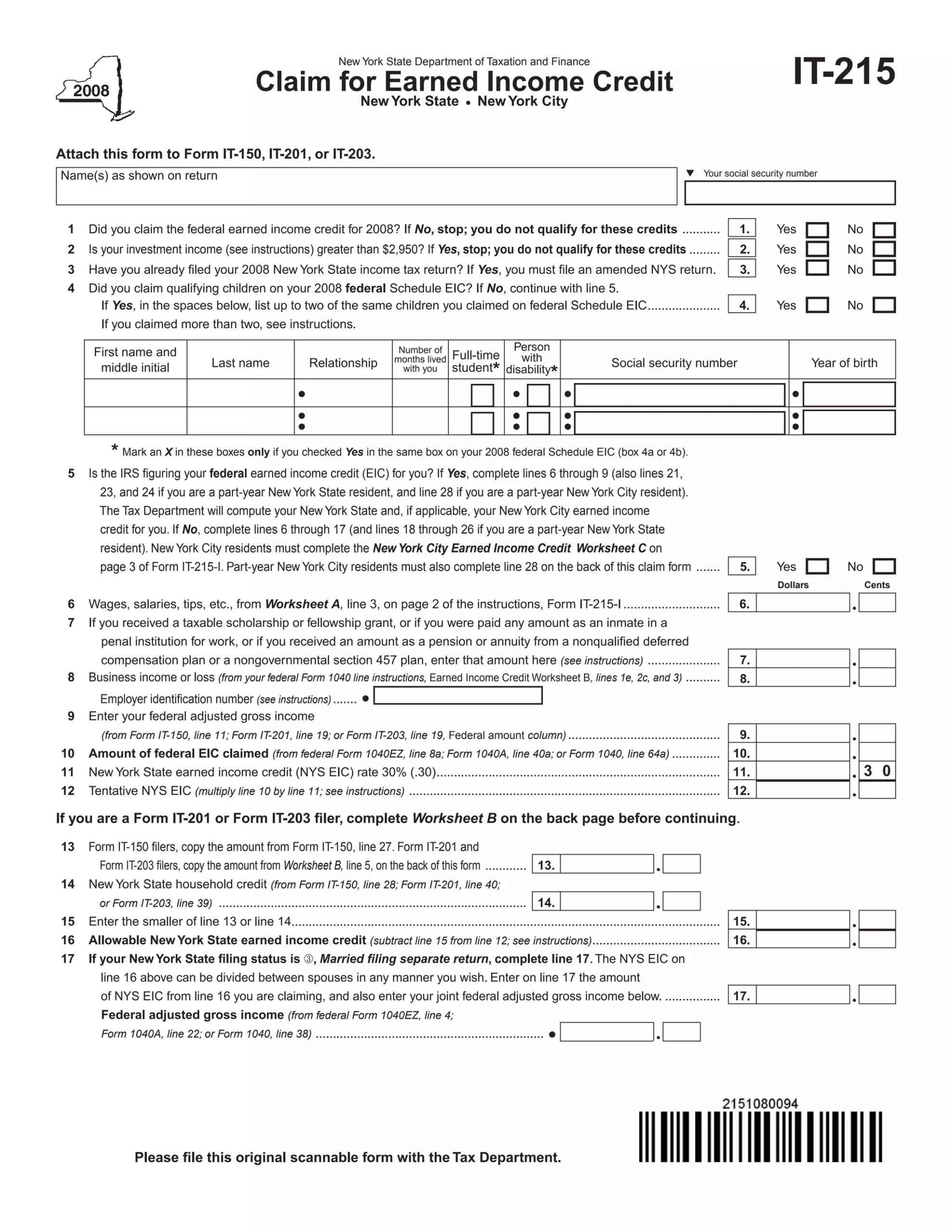 IT 2104 Employee s Withholding Allowance Certificate PDF