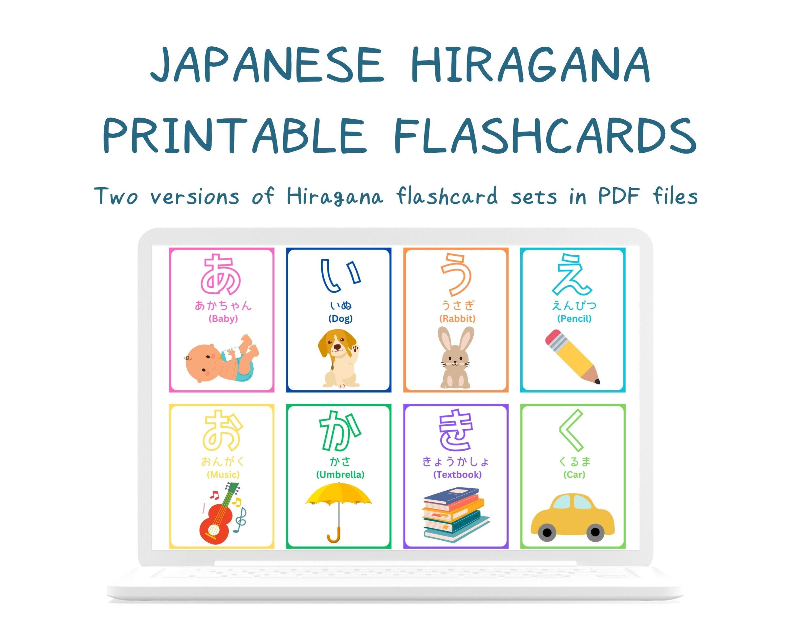 Japanisch Hiragana Flashcards Zum Sprachenlernen Druckbare Digitale Lernkarten Zum Vokabellernen Sofortdownload Etsy de
