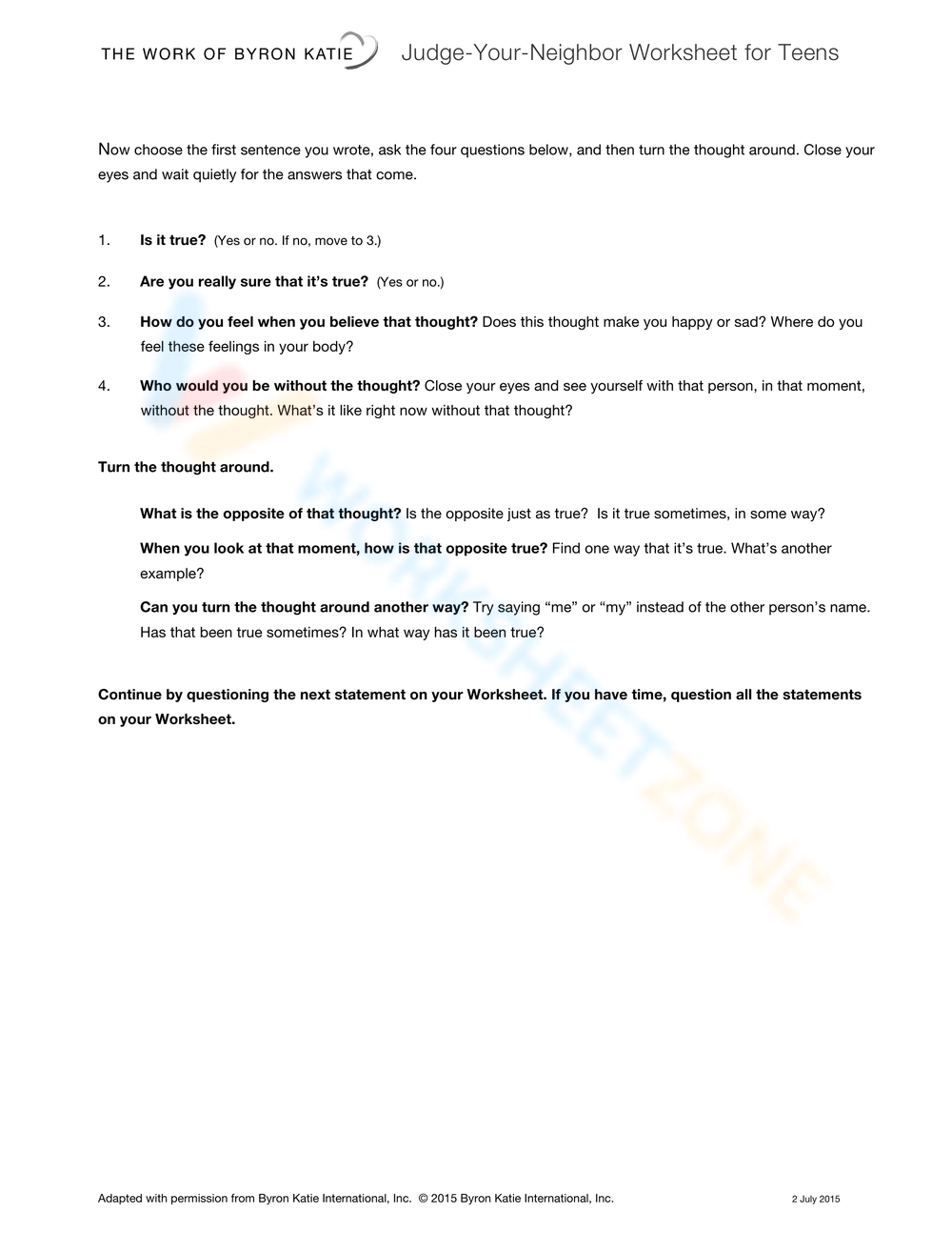 Judge Your Neighbor Worksheets Printable