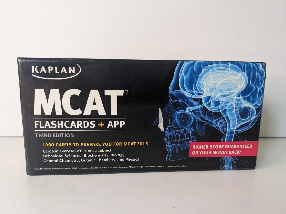Kaplan MCAT Medical School Flashcards App 3rd Edition 2015 1000 Cards EBay