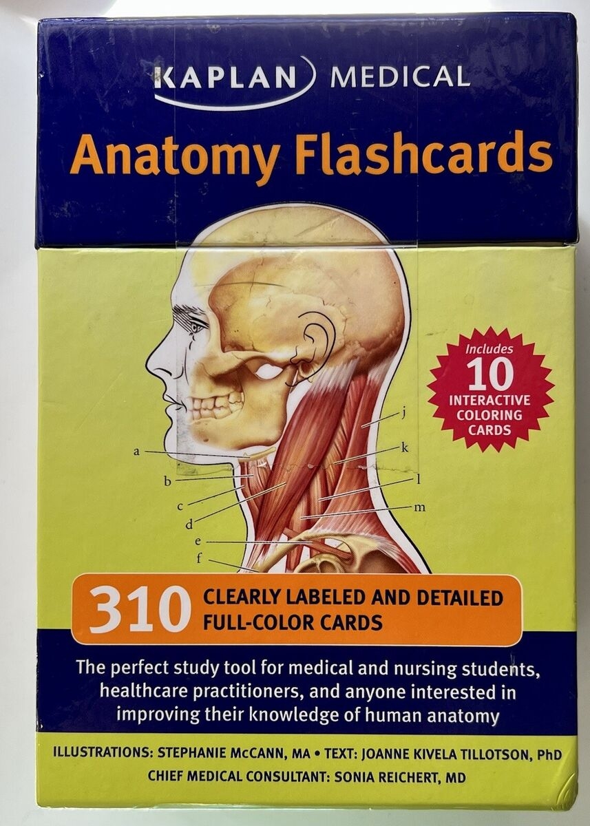Kaplan Medical Anatomy Flash Cards 310 sealed EBay