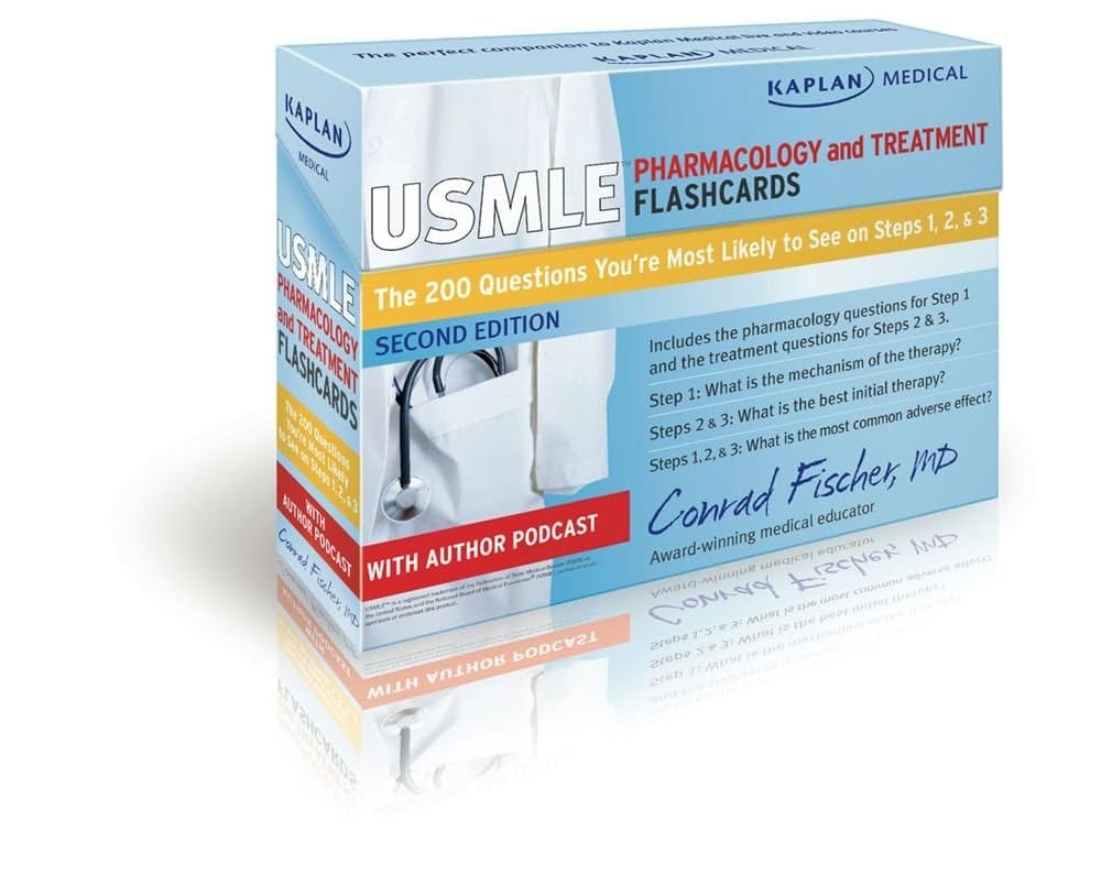 Kaplan Medical USMLE Pharmacology And Treatment Flashcards The 200 Questions You re Most Likely To See On Steps 1 2 3 Amazon co uk Fischer MD Conrad 9781607148791 Books