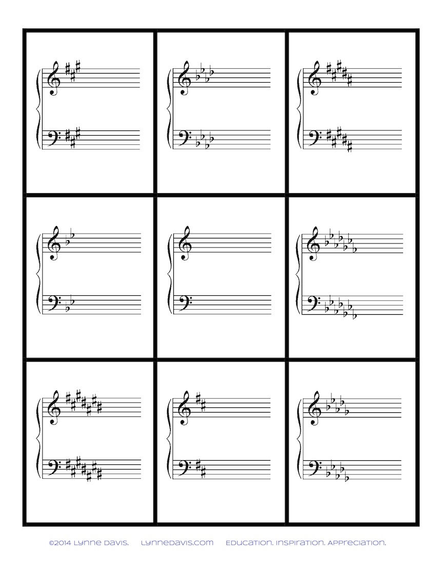Key Signature Cards Lynne Davis Music