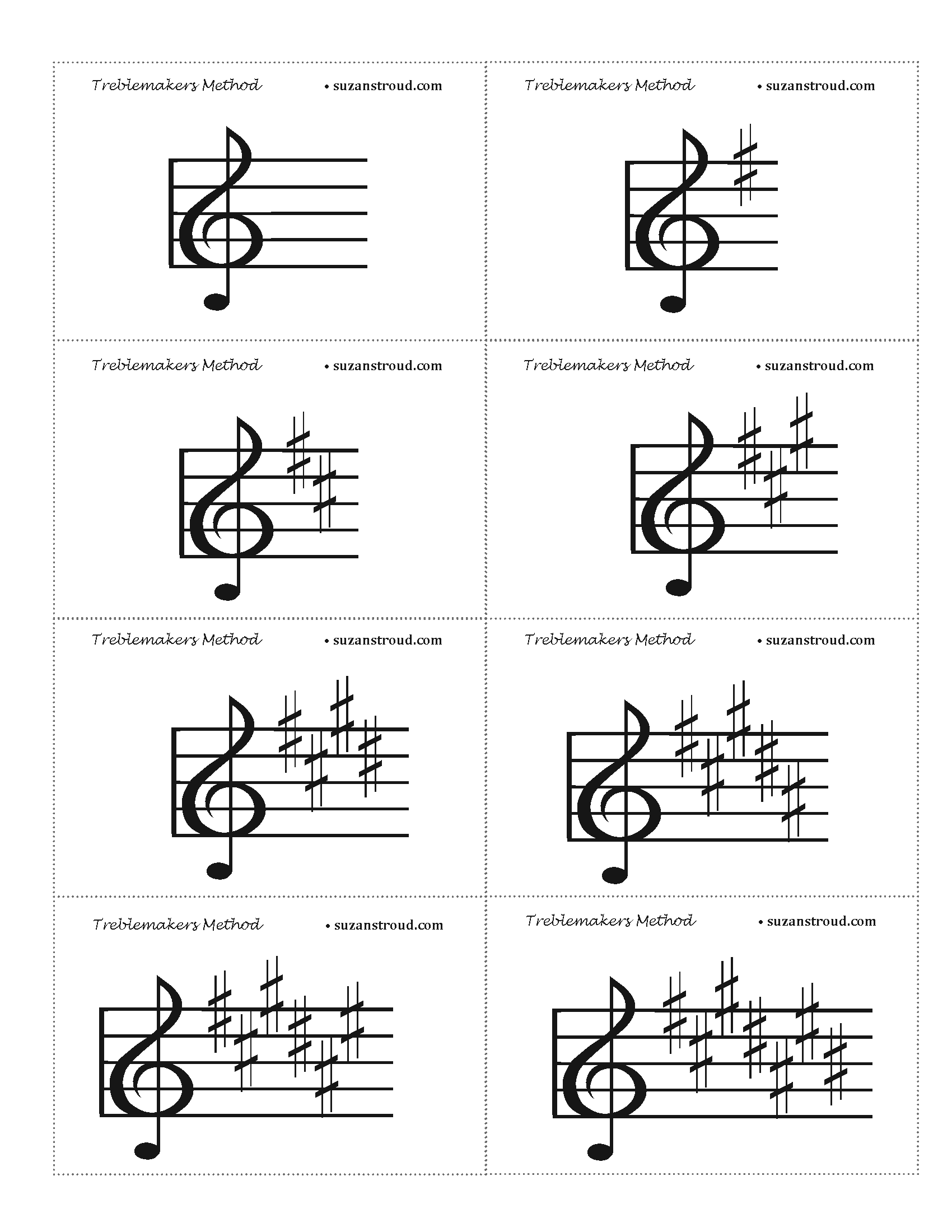 Key Signature Flash Cards Download Suzan Stroud