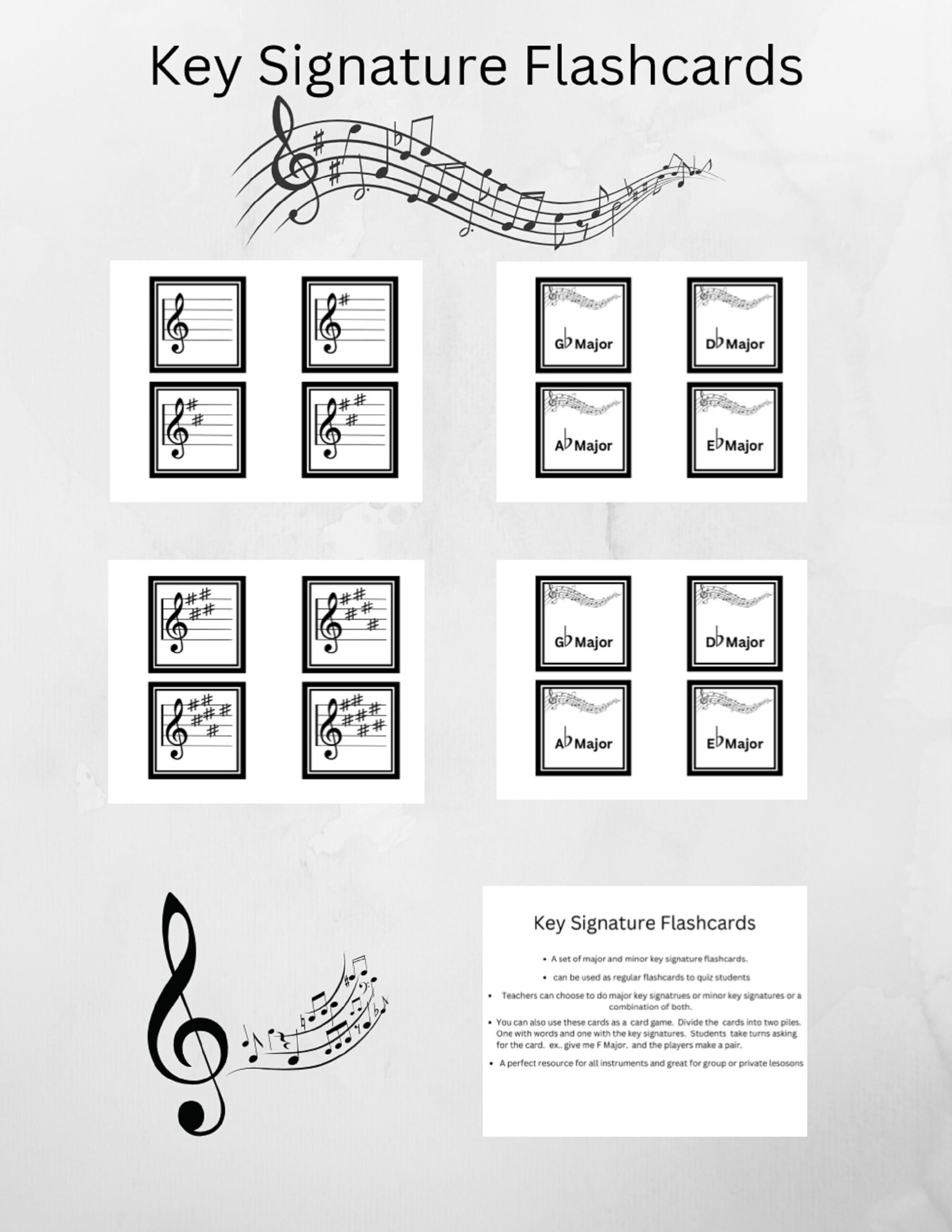 key signature flashcards