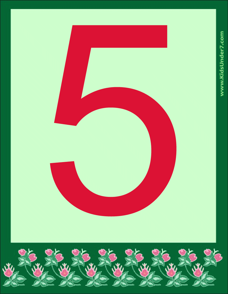 Kids Under 7 Number Flashcards 1 10