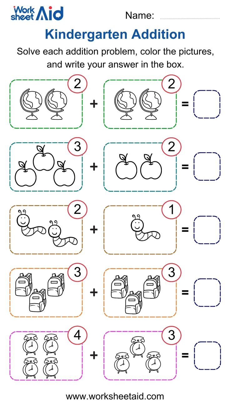 Kindergarten Addition Easy Math Activities