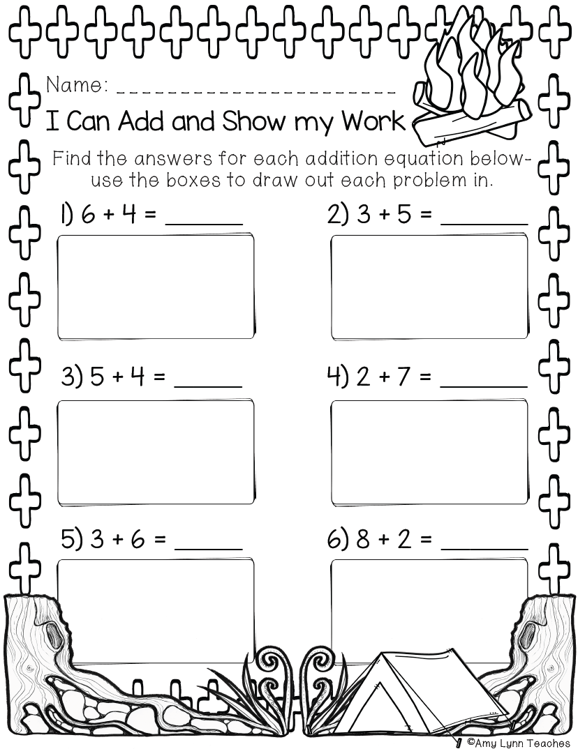Kindergarten Camping Themed Worksheets 100 Standards Aligned Printables Made By Teachers