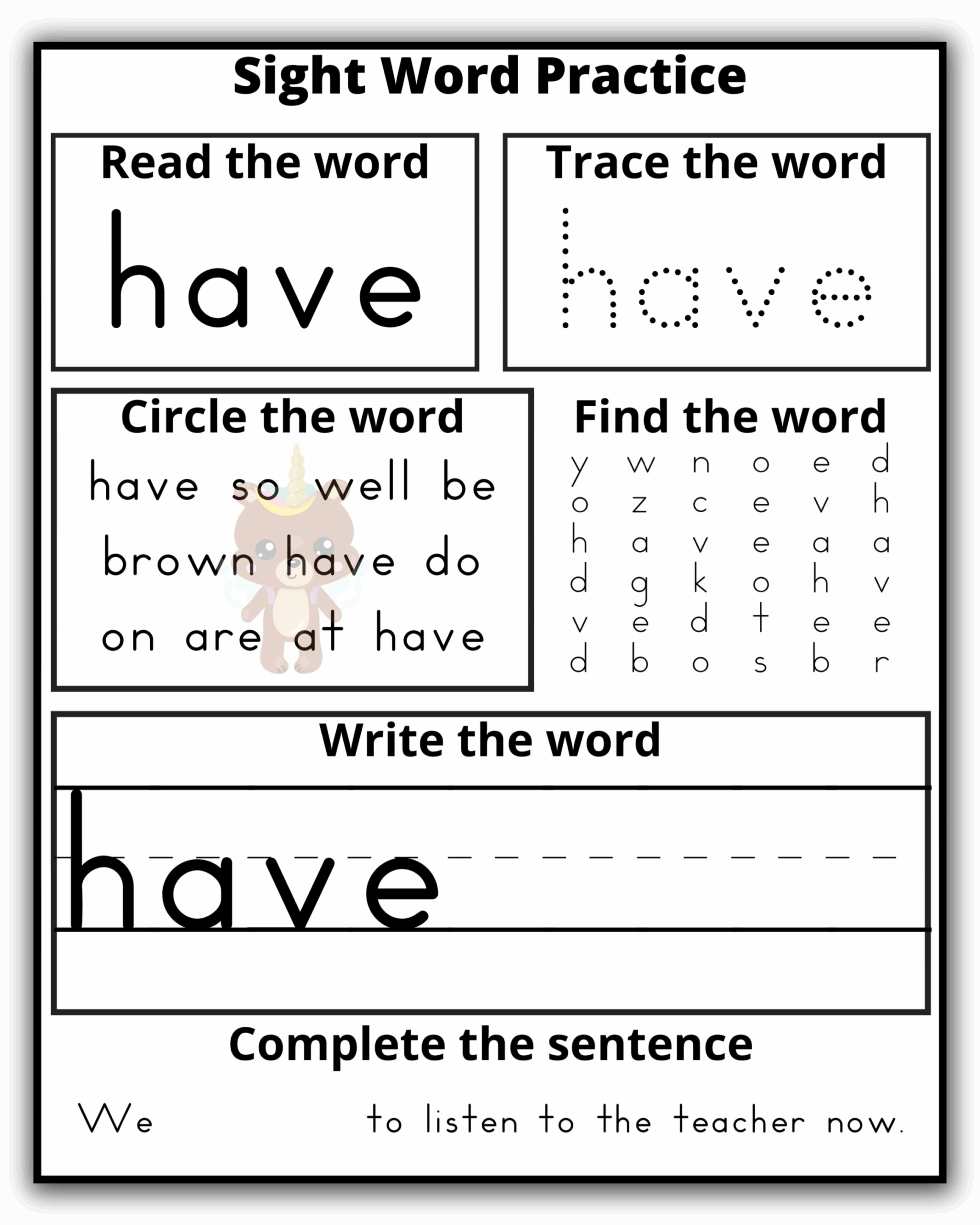Kindergarten Dolch Sight Words Practice Extreme Couponing Mom