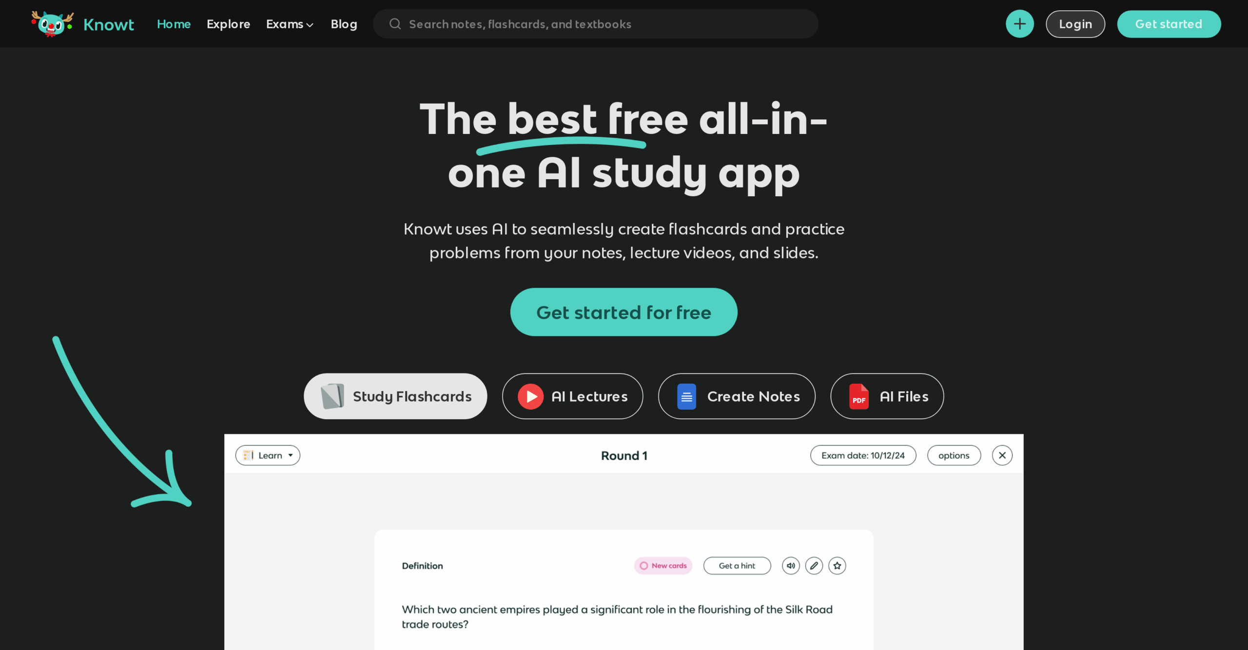 Knowt AI Tool For Learning