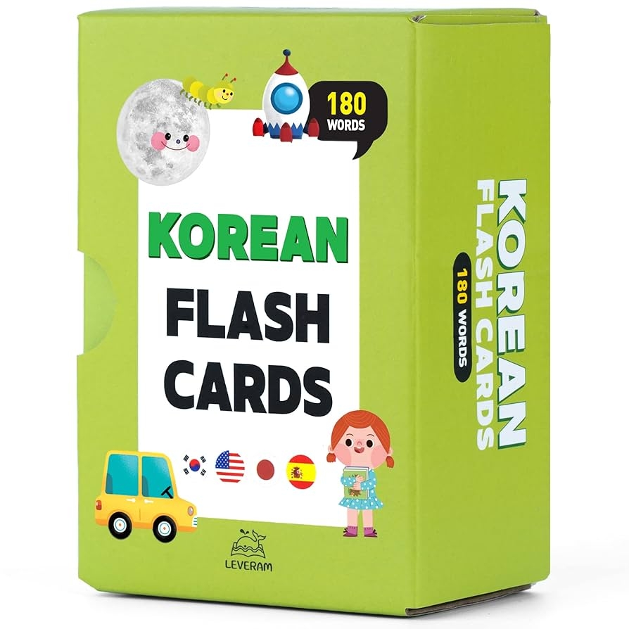 Korean Word Flashcards For Beginners Hangul Flash Cards Korean Gifts For Learning Korean Language Spanish Japanese 180 Words Pack Amazon co uk Stationery Office Supplies