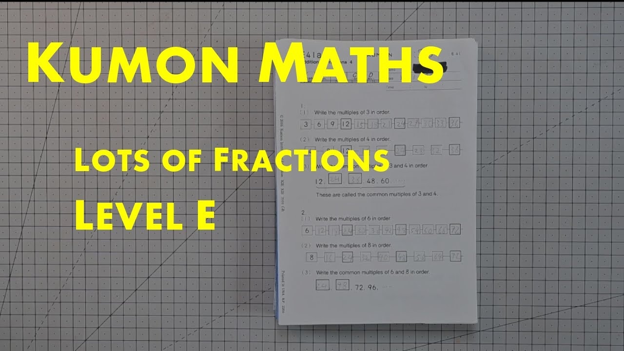 Kumon Maths Level E Worksheets Overview YouTube