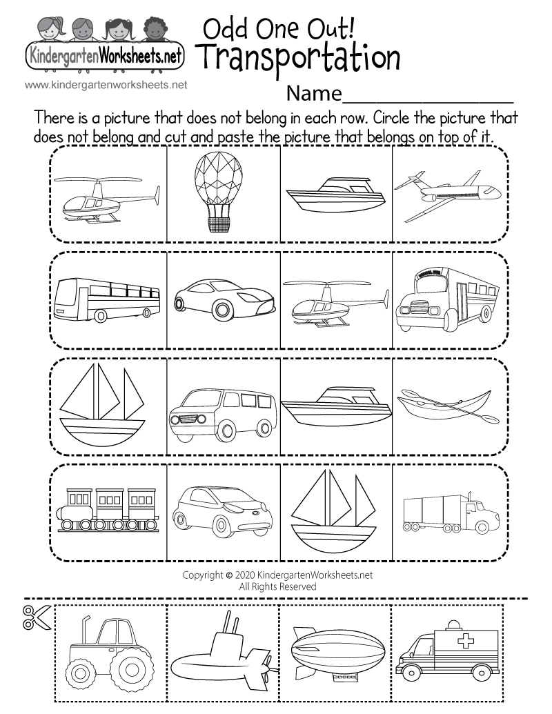 Land Water Or Air Transportation Worksheet Free Printable Digital PDF