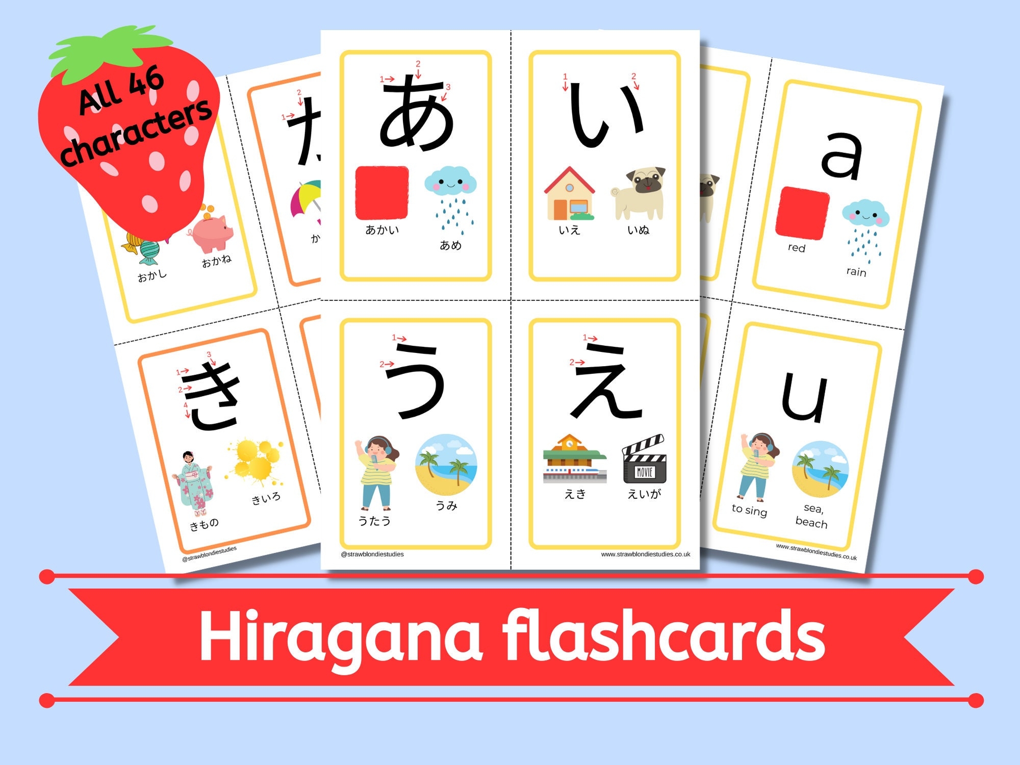 Learn Japanese Hiragana Flashcards Printable Flashcards Japanese Pdf Japanese Language Learning Flashcards Printable Language Cards Etsy Ireland