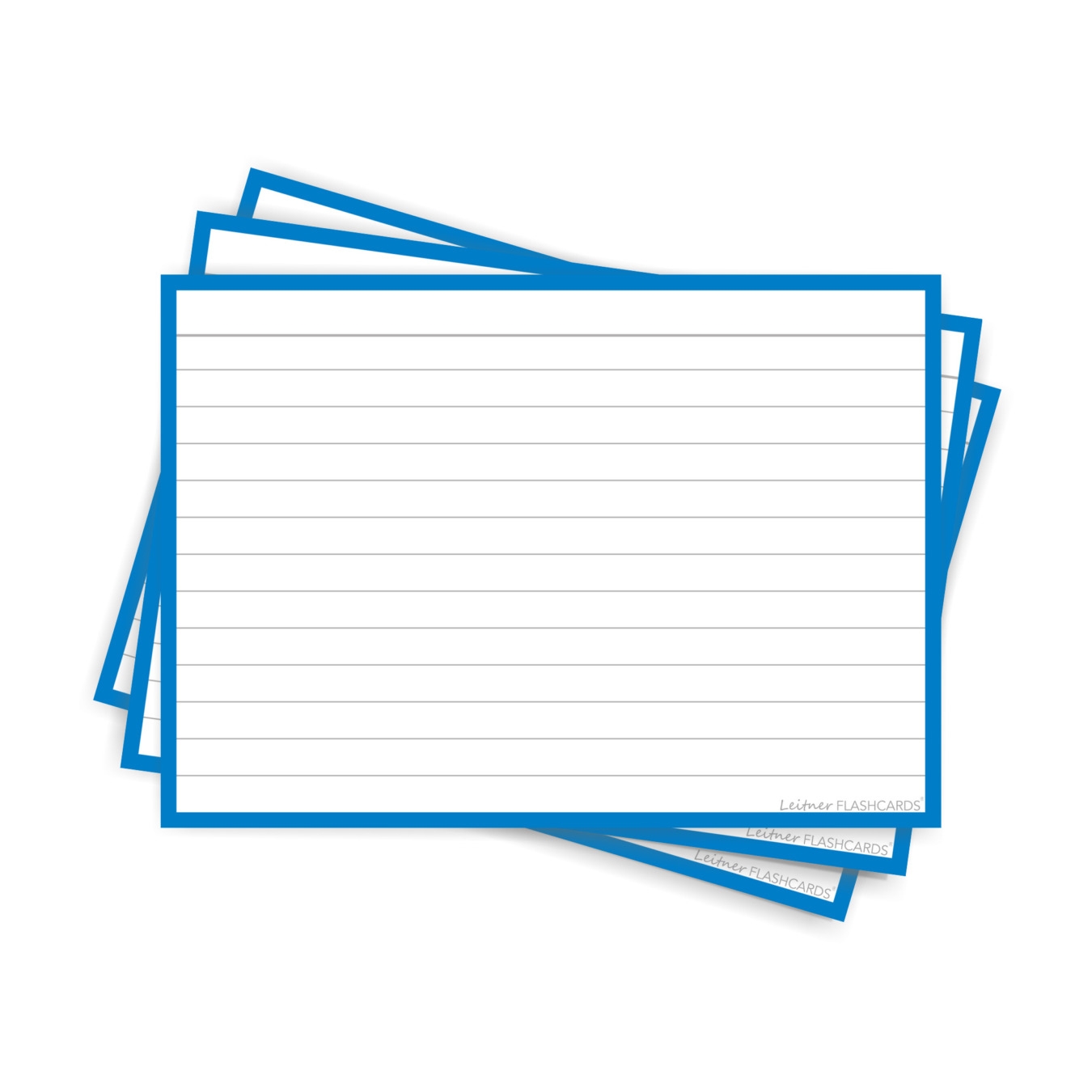 Leitner Flashcards Karteikarten A6 Blau Liniert Confetti Campus