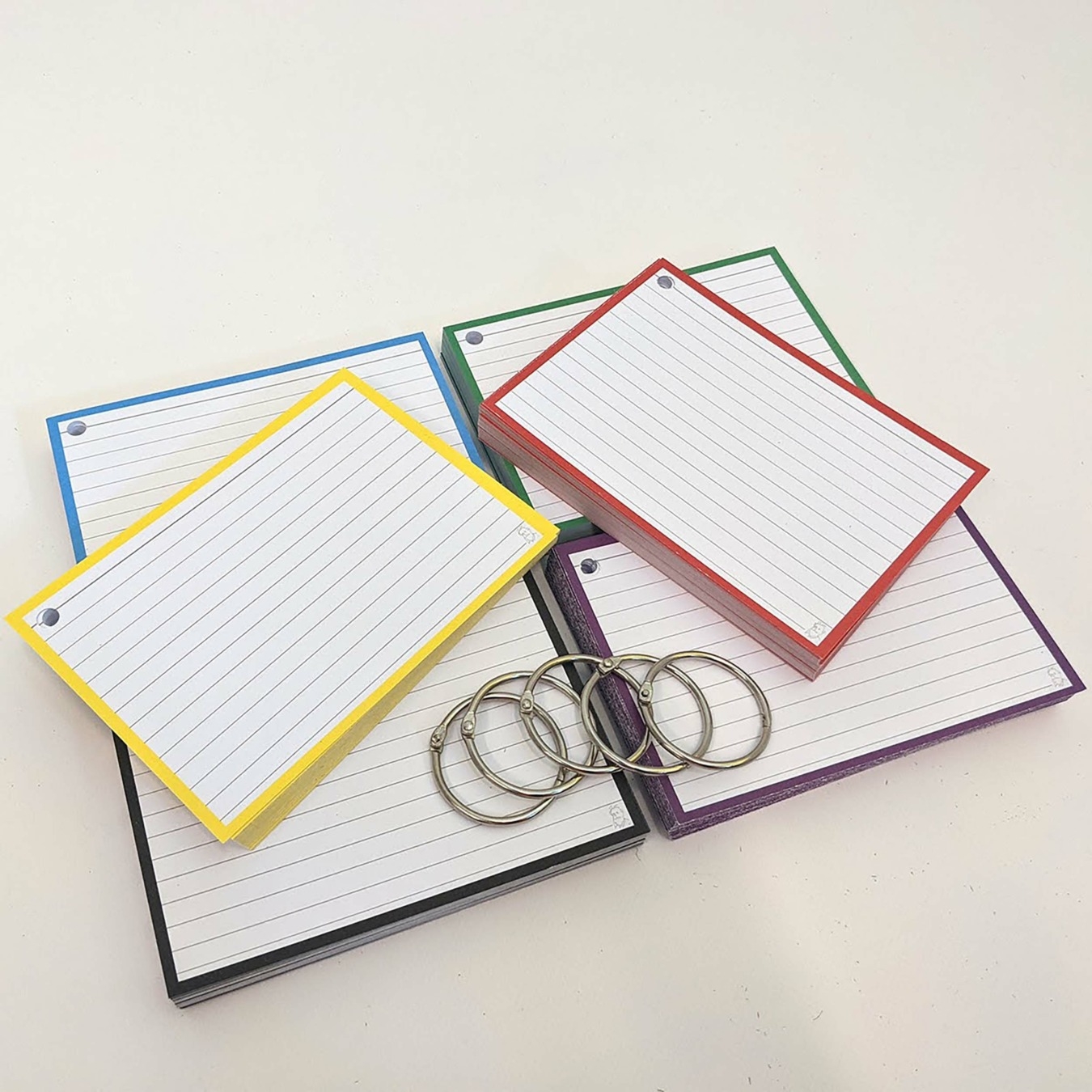 Leitner Flashcards Karteikarten A6 Orange Liniert Confetti Campus