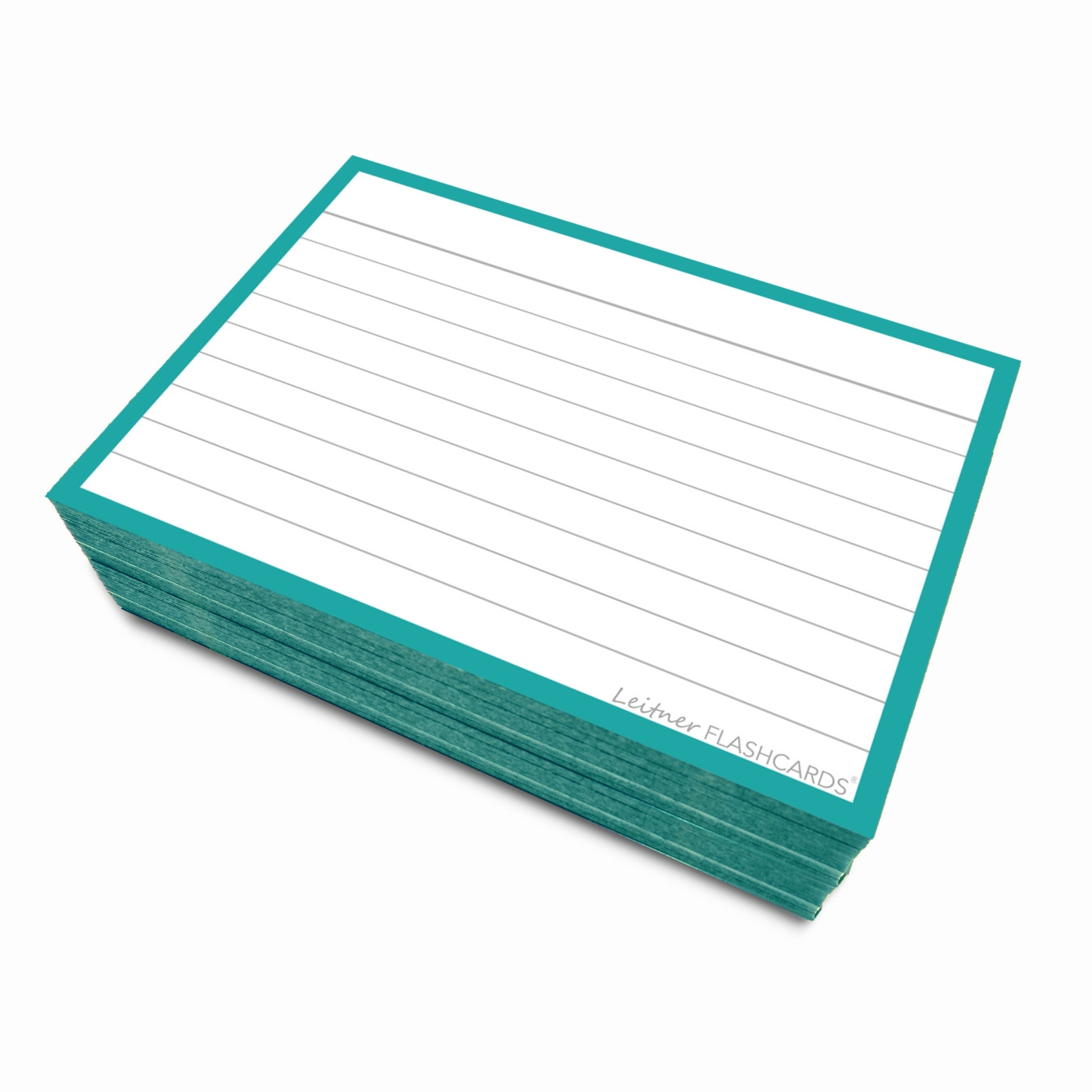 Leitner Flashcards Karteikarten A7 Blau Liniert Confetti Campus