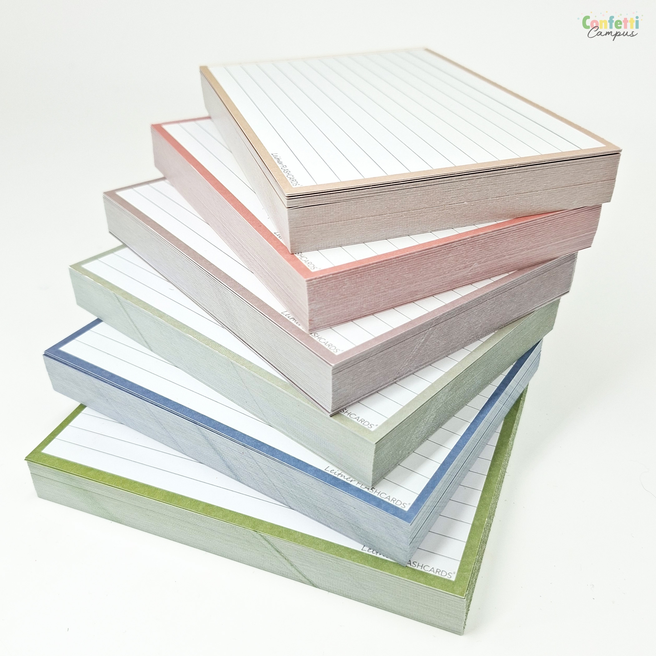 Leitner Flashcards Karteikarten Set Mit 6 P ckchen A6 Erdfarben