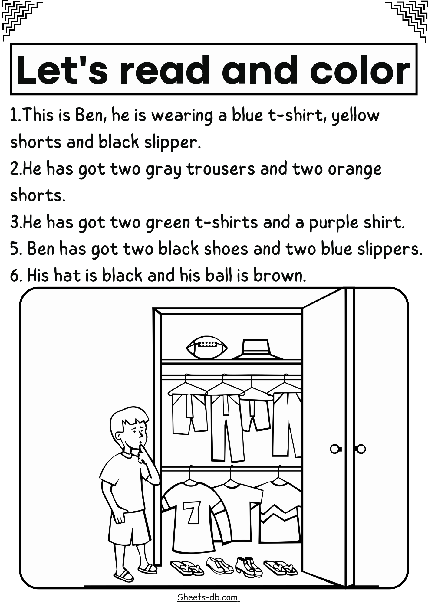 Let s Read And Color Sheets