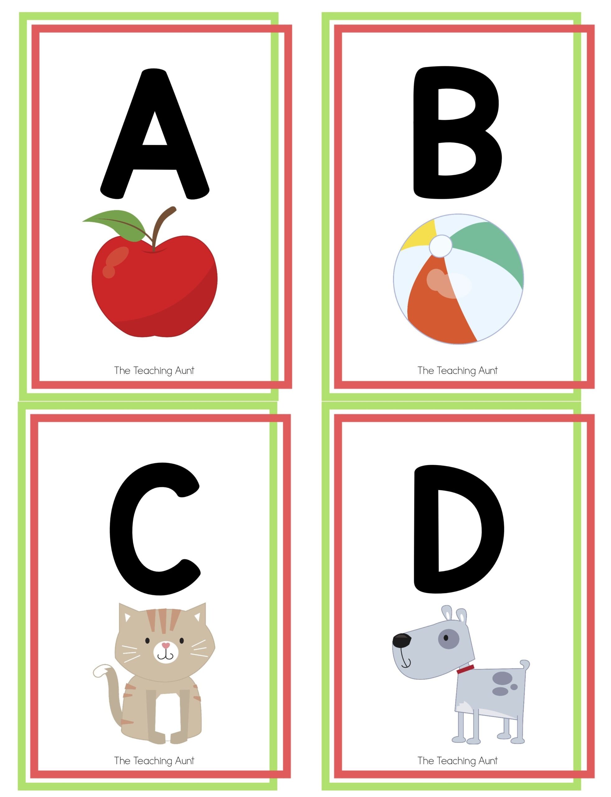 Letters Aa To Zz Flashcards Free Printable