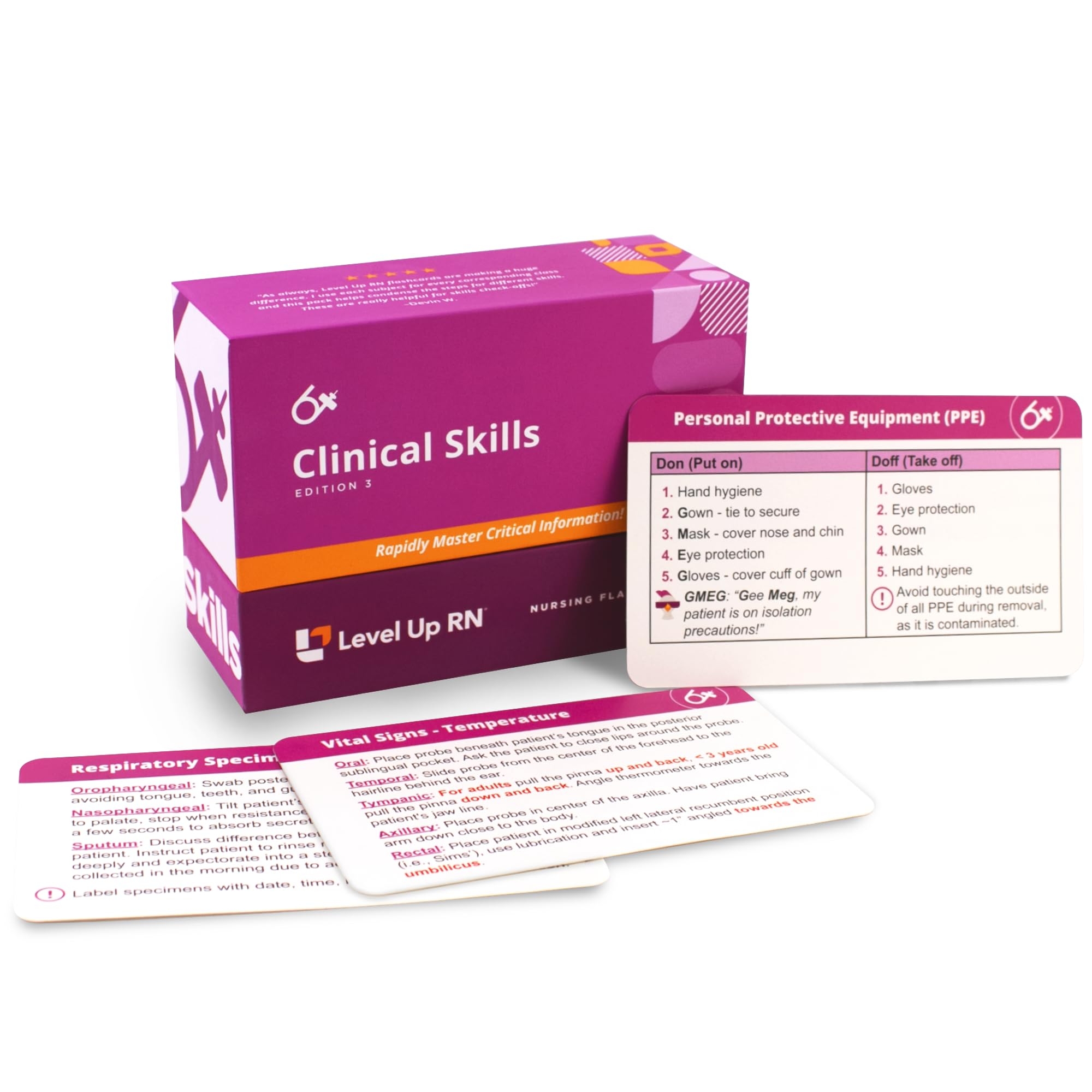 Level Up RN Clinical Skills Flashcards No Lint Only Important Information For Nursing 2023 NCLEX ATI HESI Review LPN RN Flashcards 94 Cards Amazon de Toys