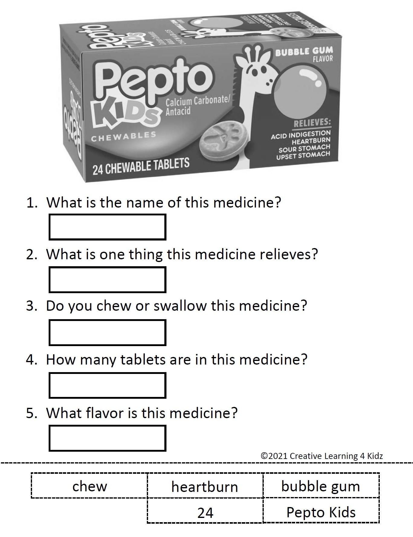 Life Skills Reading Medicine Labels Worksheets Special Education Etsy Israel