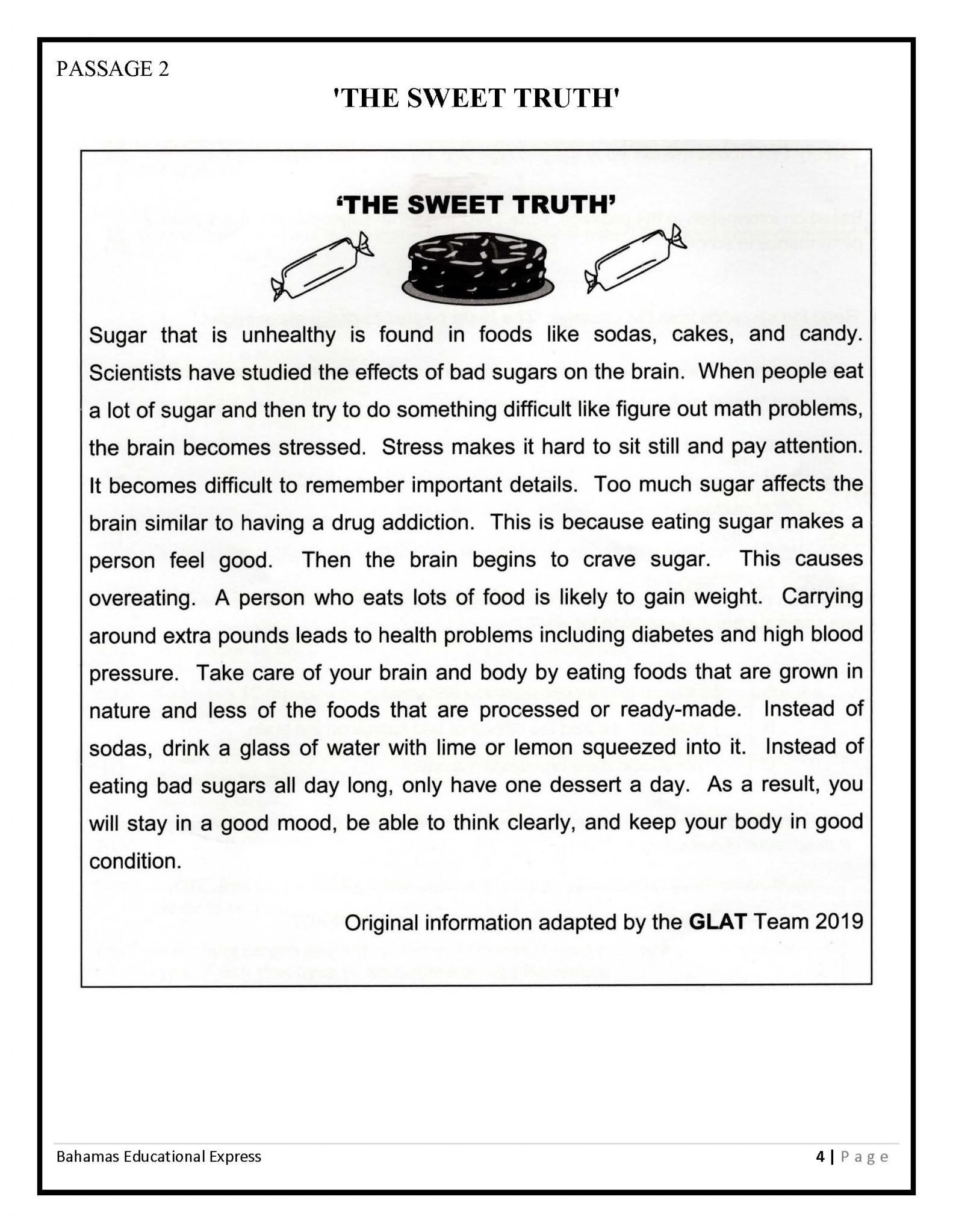 Listening Comprehension GLAT Grade 6 2019 The Student Shed Listening Comprehension GLAT Grade 6 2019 The Student Shed