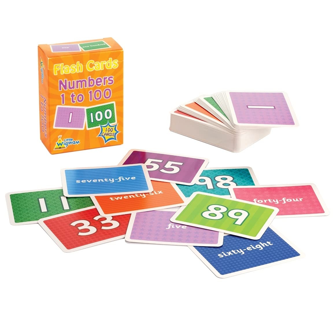 Little Wigwam 1 To 100 Number Flashcards Complete Set Of 100 Flashcards For Kids Amazon de Toys