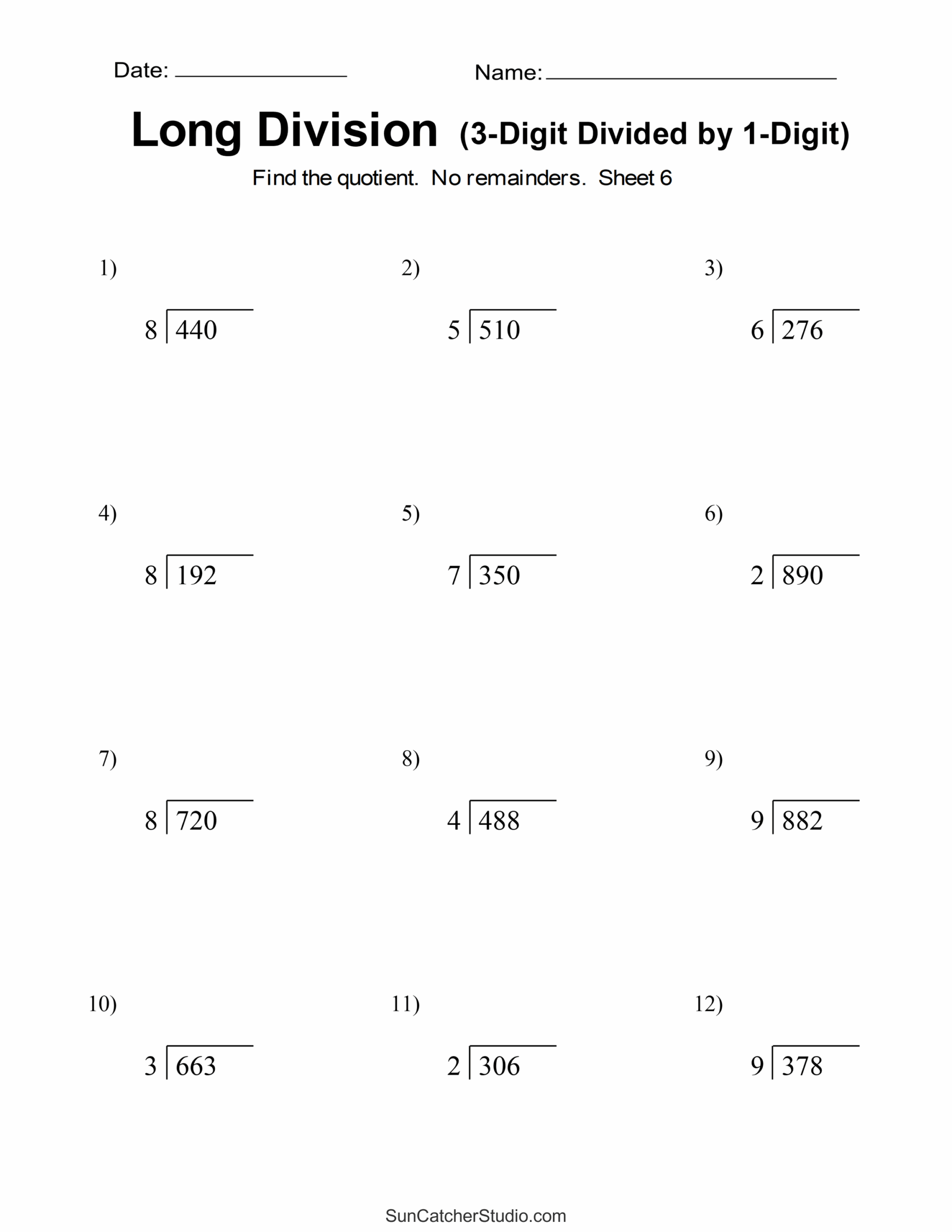 Long Division Worksheets Problems Free Printable Math Drills Free Printables Monograms Design Tools Patterns DIY Projects