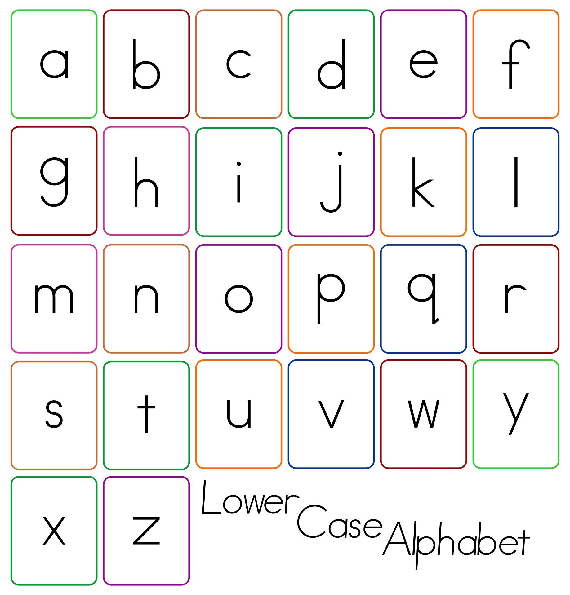 Lower Case Alphabet Flash Cards 10 Free PDF Printables Printablee Worksheets Library