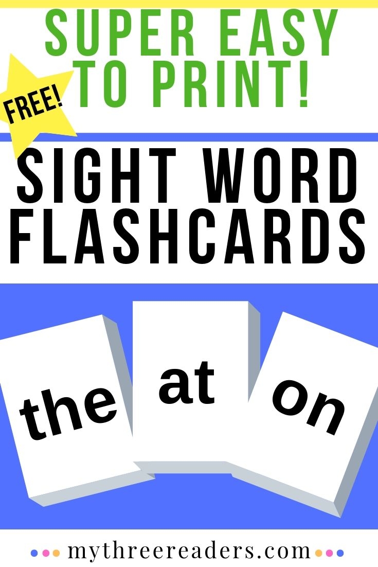 Make Your Own Sight Word Flash Cards Free Printable For You 