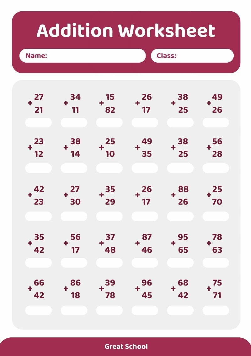 free math printable worksheets
