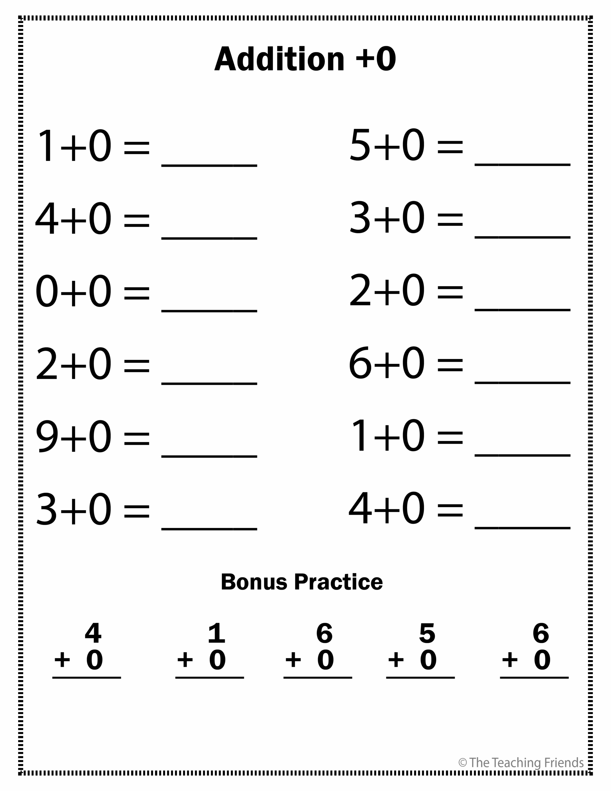 math fact practice worksheets