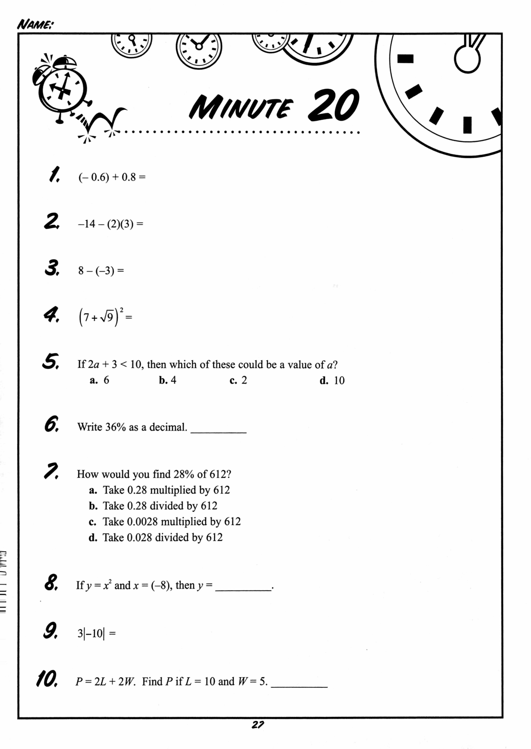 Math Minute 20 Jonelle Johnson Library Formative