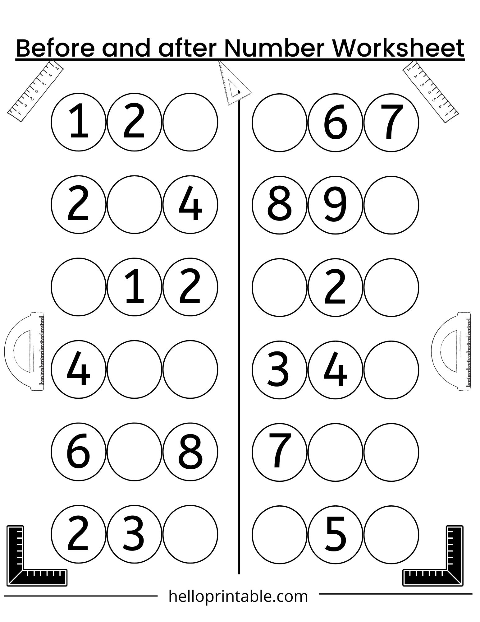kindergarten maths worksheet