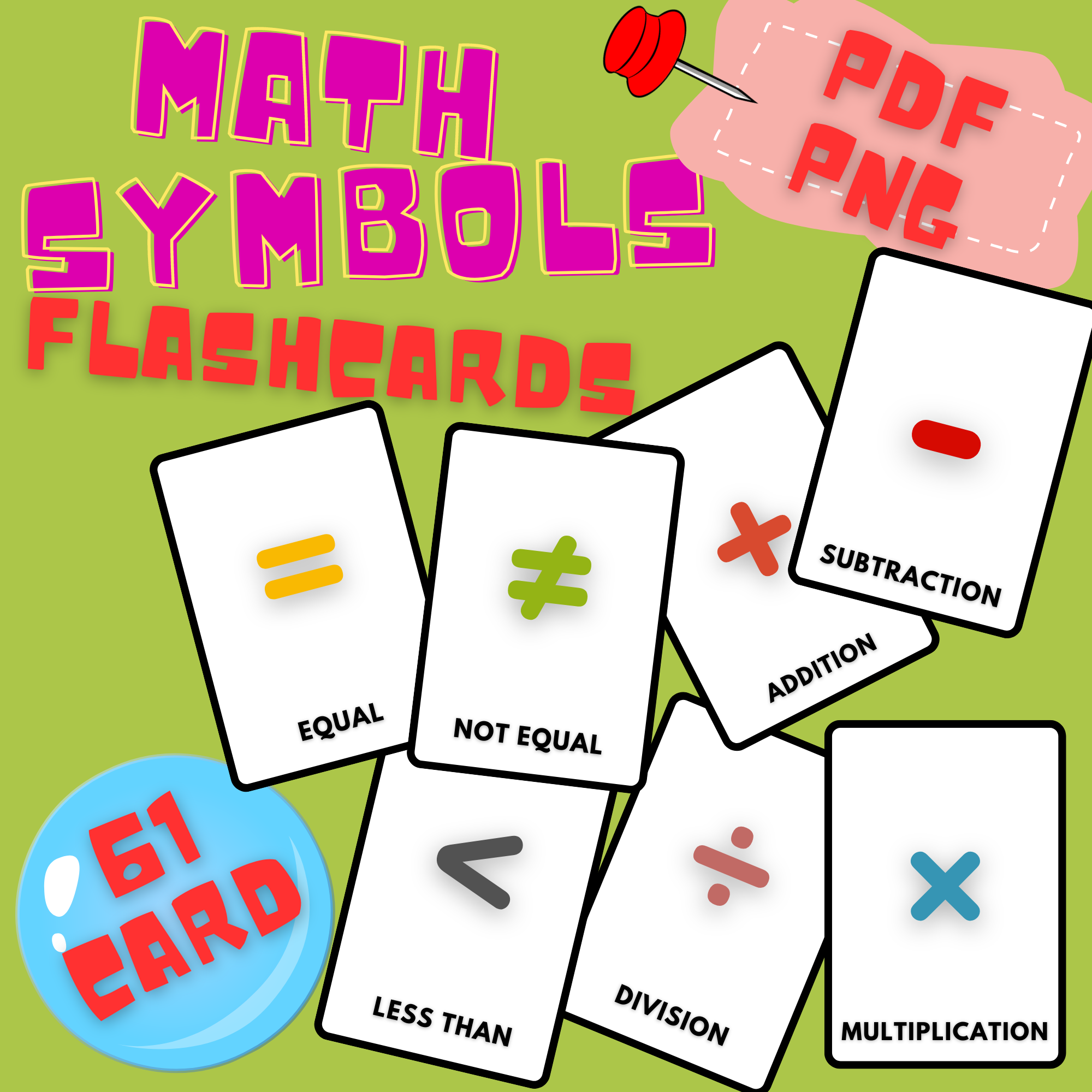 Math Symbols English Vocabulary Sight Words Flash Cards Speech Therapy Made By Teachers