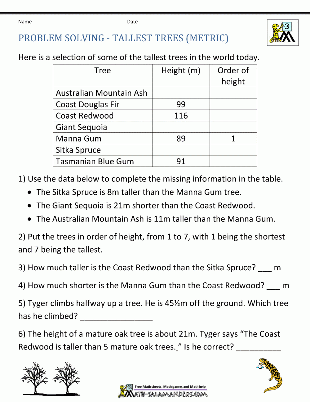 math story problem worksheets