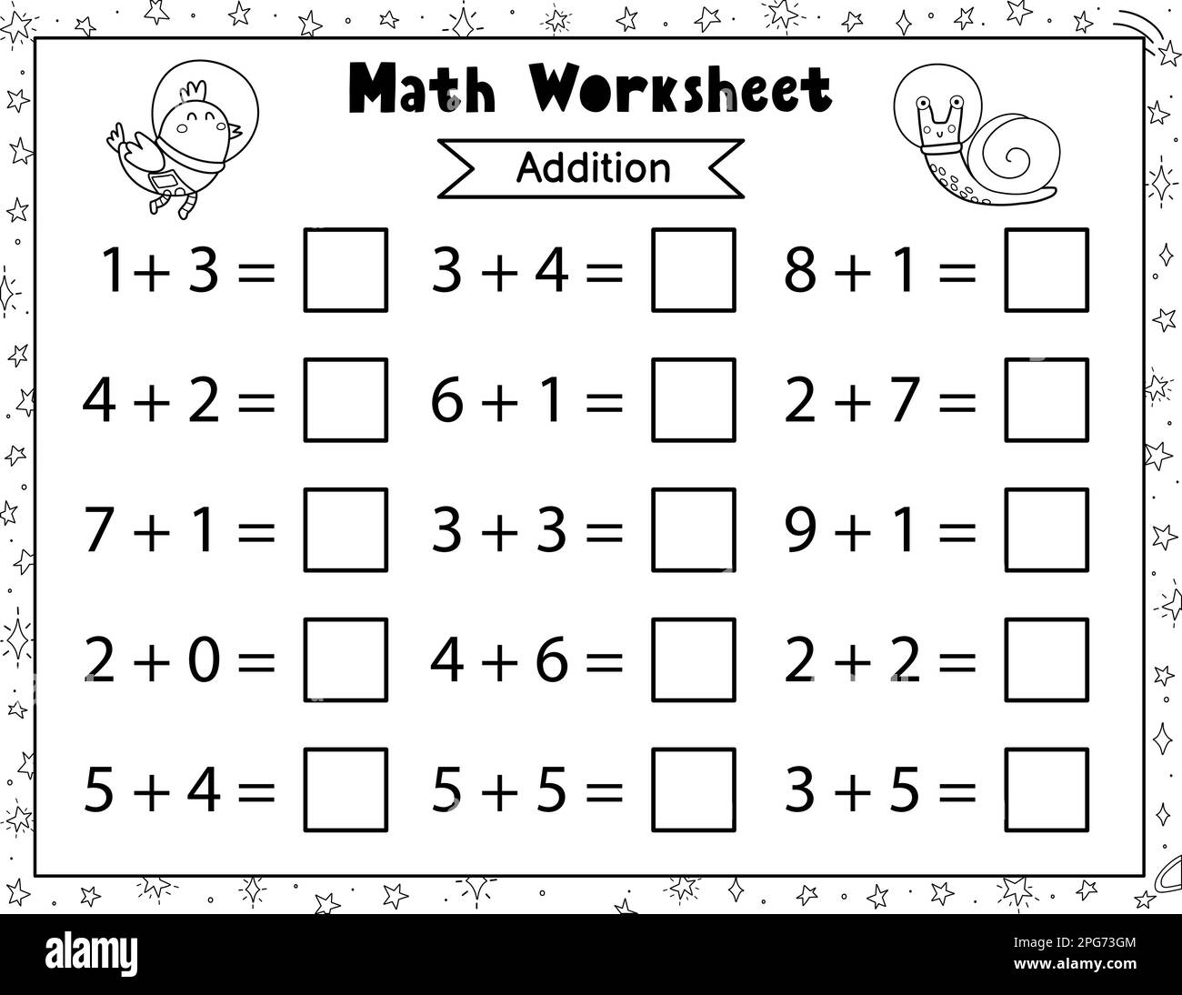 addition math worksheets