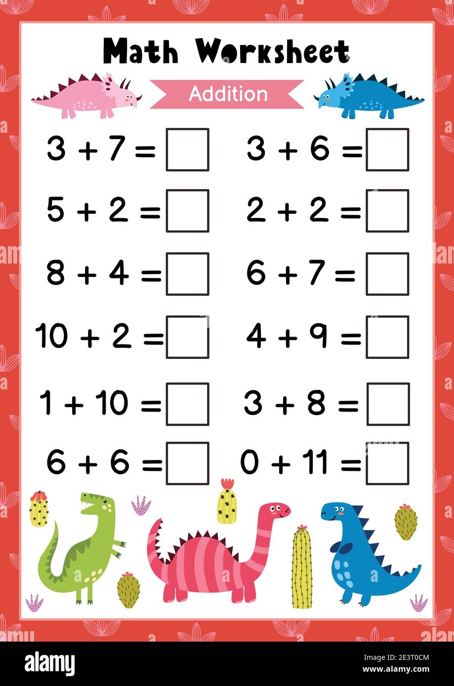 Math Worksheet Hi res Stock Photography And Images Alamy