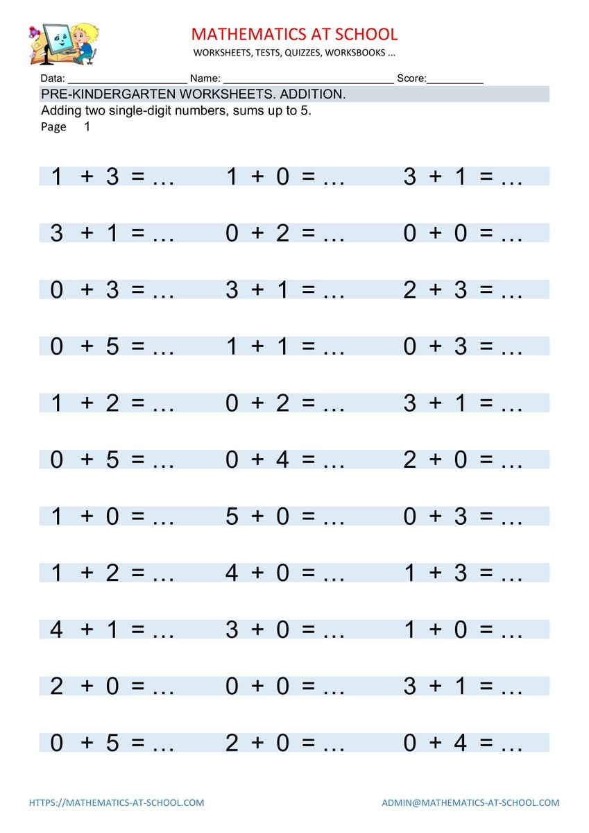 math worksheets pdf